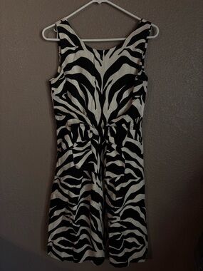 kate spade Black and White Zebra Print Dress